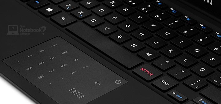Multilaser Ultra teclado touchpad numérico tecla Netflix