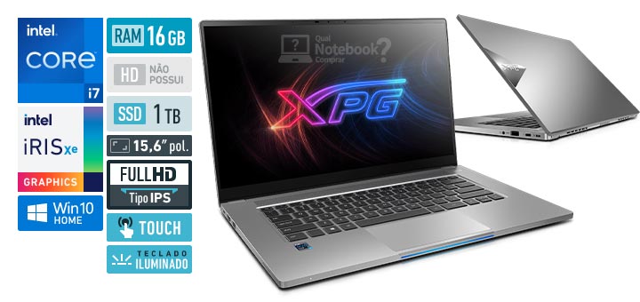 XPG Xenia Xe 15TI7G11GXELX Intel Core i7 11th RAM 16 GB SSD 1 TB Iris Xe G7 Graphics Full HD IPS Touch