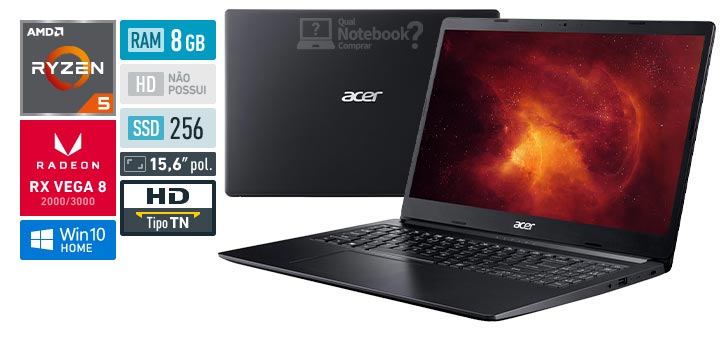 Acer Aspire 3 A315-23-R6M7 AMD Ryzen 5 RAM 8 GB SSD 256 GB AMD Radeon Vega 8 HD TN