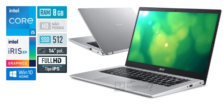 Acer Aspire 5 A514-54-564X Intel Core i5 11th RAM 8 GB SSD 512 GB Intel Iris Xe Graphics 14 Full HD IPS