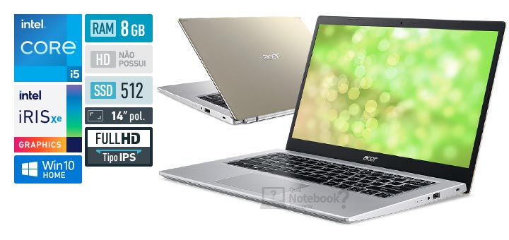 Acer Aspire 5 A514-54-568A Intel Core i5 11th RAM 8 GB SSD 512 GB Intel Iris Xe Graphics 14 Full HD IPS