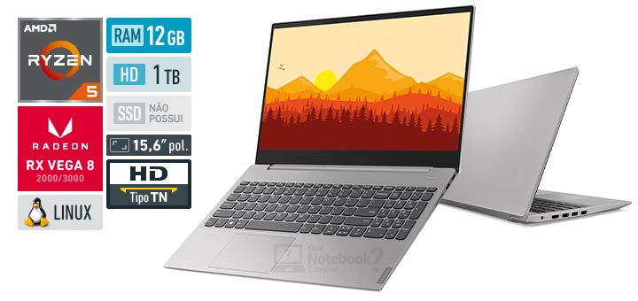 Lenovo IdeaPad S145 81V7S00000 AMD Ryzen 5 RAM 12 GB HDD 1 TB Radeon RX Vega 8 Linux