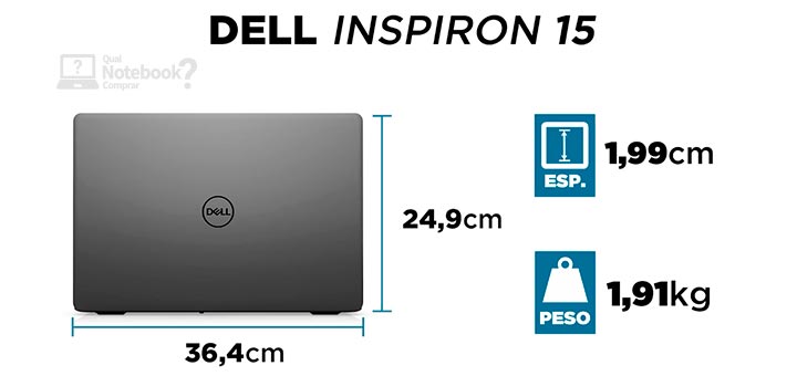 Unboxing Dell Inspiron 15 3000 i3501 tamanho altura espessura peso.jpg