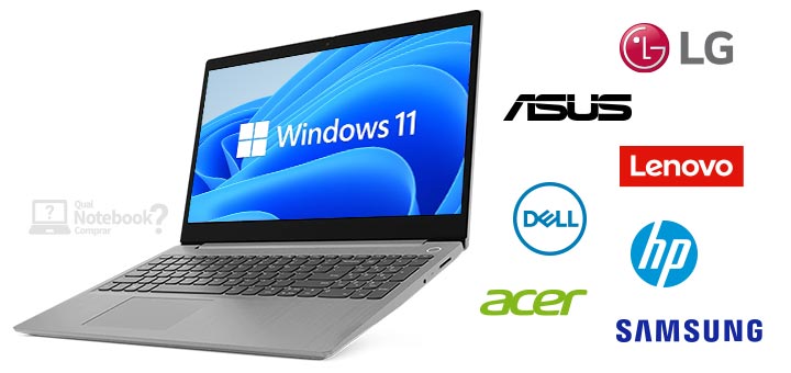 Windows 11 notebooks compativeis Dell Acer ASUS HP Lenovo Samsung LG