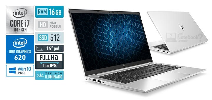 HP EliteBook 840 G7 2C3J8LA Intel Core i7 10th RAM 16 GB SSD 512 GB Full HD IPS