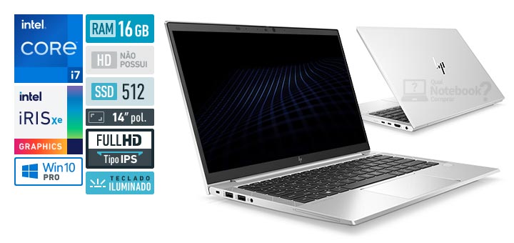 HP EliteBook 840 G8 4D572LA Intel Core i7 11th RAM 16 GB SSD 512 GB Iris Xe Graphics Full HD IPS