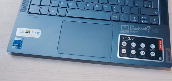 Unboxing do ultrafino premium Lenovo Yoga 7i 82LW0001BR touchpad