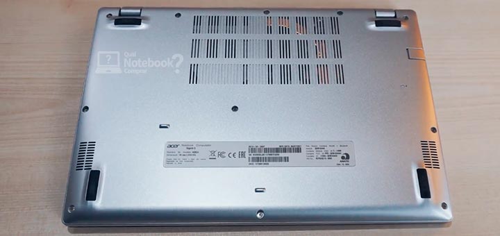 Unboxing notebook Acer Aspire 5 A514-54-368P saida de ar alto falantes