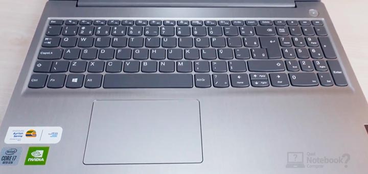 Lenovo IdeaPad 3i teclado mousepad imagem geral