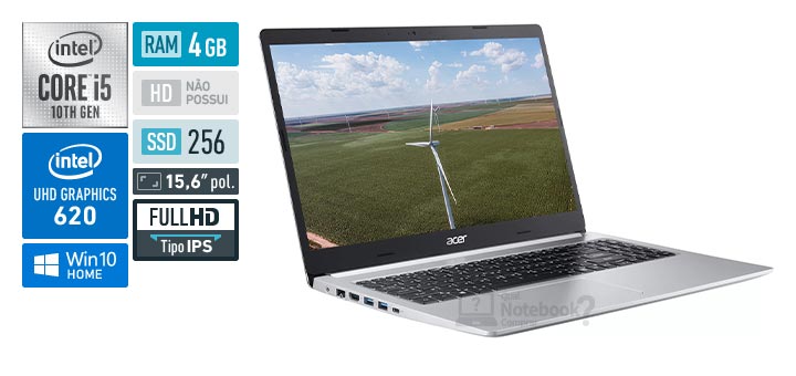 Acer Aspire 5 A515-54-579S Intel Core i5 10th RAM 4 GB SSD 256 GB Full HD IPS