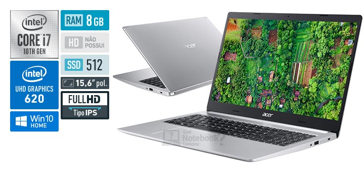 Acer Aspire 5 A515-54-76RM Intel Core i7 10th RAM 8 GB SSD 512 GB Full HD IPS