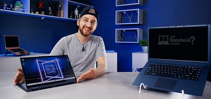 review Lenovo Yoga 7i 82LW0001BR escritorio azul