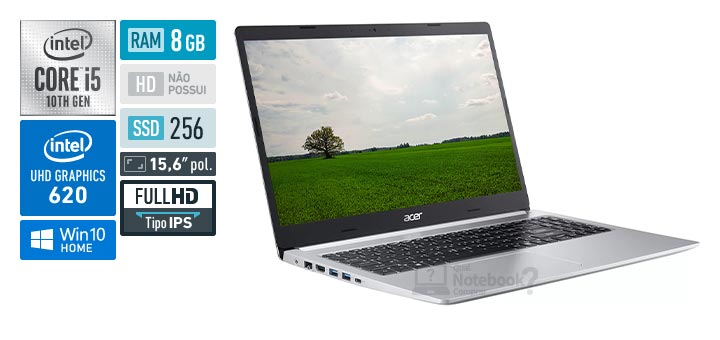 Acer Aspire 5 A515-54-59BU Intel Core i5 10th RAM 8 GB SSD 256 GB Full HD IPS Windows