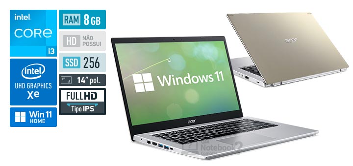 Acer Aspire 5 A514-54-397J Intel Core i3 11th RAM 8 GB SSD 256 GB UHD Graphics Xe Full HD IPS Windows 11