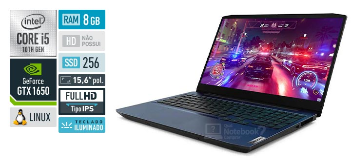 Lenovo IdeaPad Gaming 3i 82CGS00100, Core i5 10ª ger.