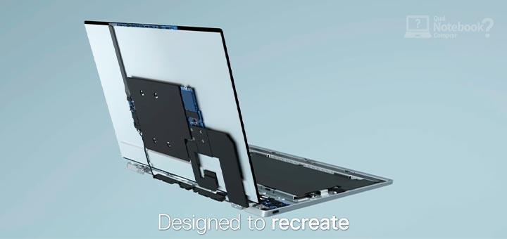 Concept Luna notebook desenvolvido para ser reutilizado memoria RAM na tela