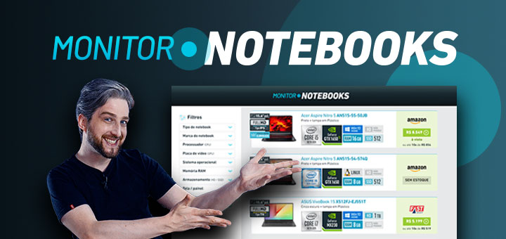 Monitor de ofertas de notebooks com desconto 2021