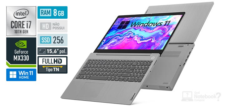 Lenovo IdeaPad 3i 82BS000HBR Core i7 10th RAM 8 GB SSD 256 GB GeForce MX330 Full HD Windows 11