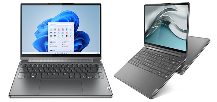 Novidades notebooks CES 2022 Lenovo Yoga 9i conversivel ultrafino premium flagship