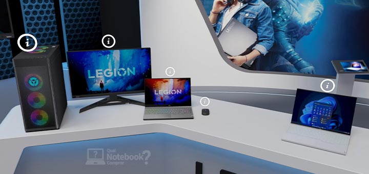 Novidades notebooks CES 2022 Lenovo sala de exibicao virtual showcase