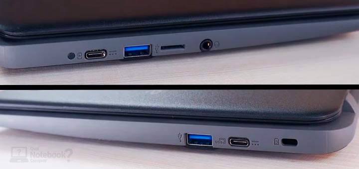 unboxing Acer Chromebook 311 portas e conexoes