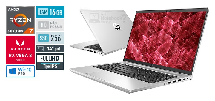 HP ProBook 445 G8 46U29LA AMD Ryzen 7 RAM 16 GB SSD 256 GB Radeon RX VEGA 8 14 Full HD IPS Windows 10 Pro