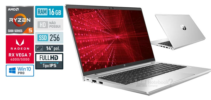 HP ProBook 445 G8 4A8X2LA AMD Ryzen 5 RAM 16 GB SSD 256 GB Radeon RX VEGA 7 14 Full HD IPS Windows 10 Pro
