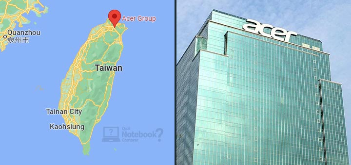 Marcas Acer sede localizacao onde fica Taiwan