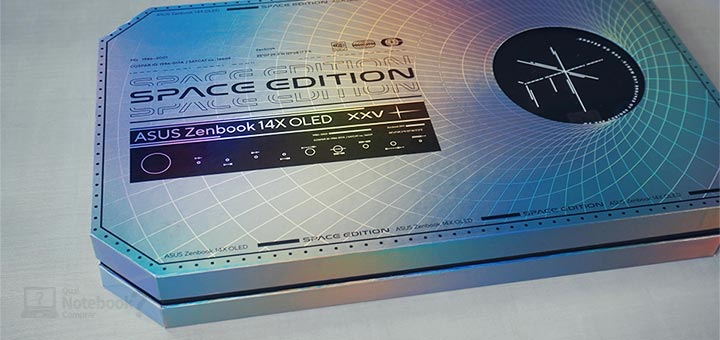 ASUS Zenbook 14X OLED Space Edition UX5401 - Caixa prateada camaleao espacial
