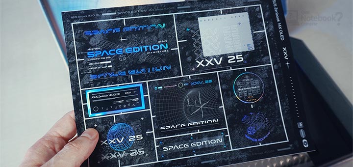 ASUS Zenbook 14X OLED Space Edition UX5401 - Cartela de adesivos