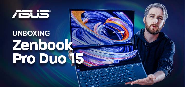 Unboxing ASUS ZenBook Pro Duo 15 OLED UX582 Notebook Super Premium com duas telas