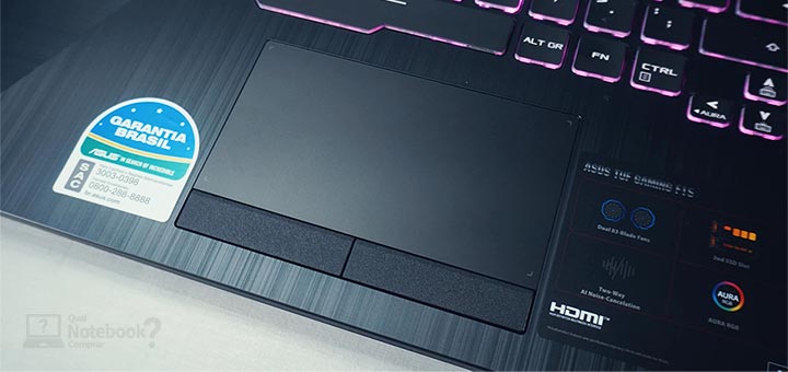 ASUS TUF Gaming F15 FX506H Touchpad
