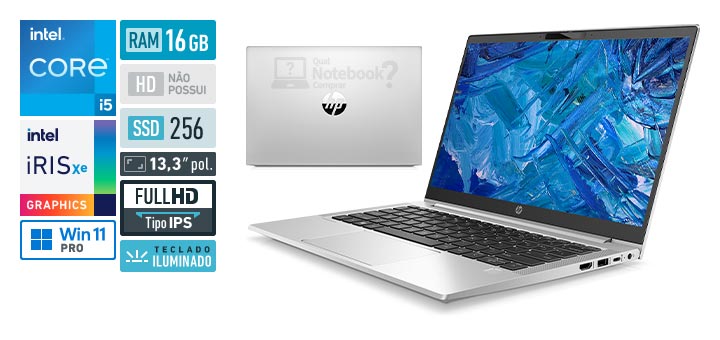 HP ProBook 630 G8 6N1Q0LA Core i5 11a geracao RAM 16 GB SSD 256 GB Tela 13-3 polegadas Full HD IPS Windows 11 Pro
