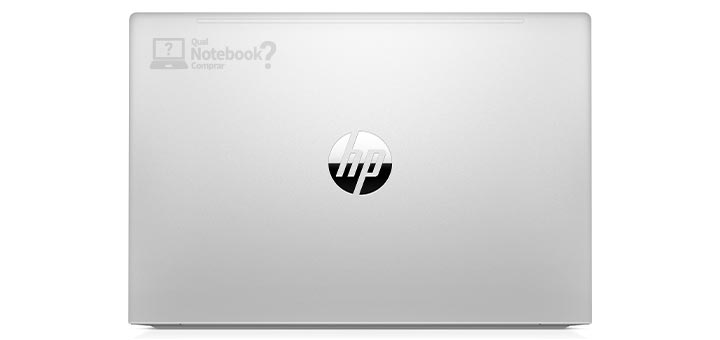HP ProBook 630 G8 design visual acabamento tampa prata pike silver logotipo espelhado
