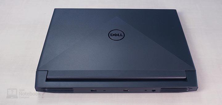 Dell G15 i1100-M50P - Detalhes da traseira do notebook