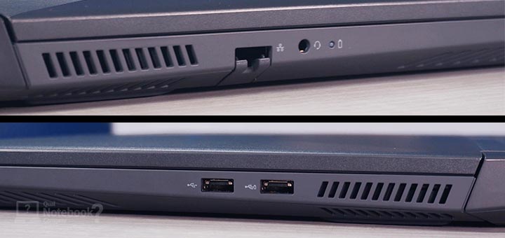 Dell G15 i1100-M50P - Portas e conexoes laterais