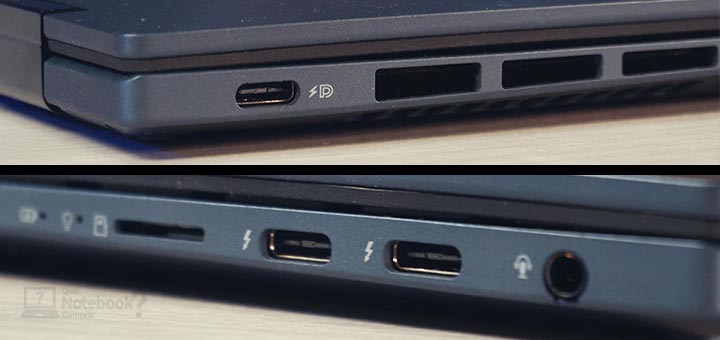ASUS ZenBook S 13 Flip BP5302ZA-LX114W - Portas e conexoes do notebook
