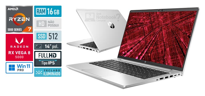 HP ProBook 445 G9 6P6E7LA Ryzen 7 5825U Serie 5000 RAM 16 GB SSD 512 GB Tela 14-0 polegadas Full HD IPS Windows 11 Pro