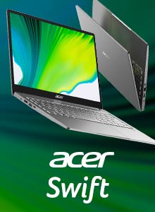 Família de notebooks Acer Swift premium ultrafinos