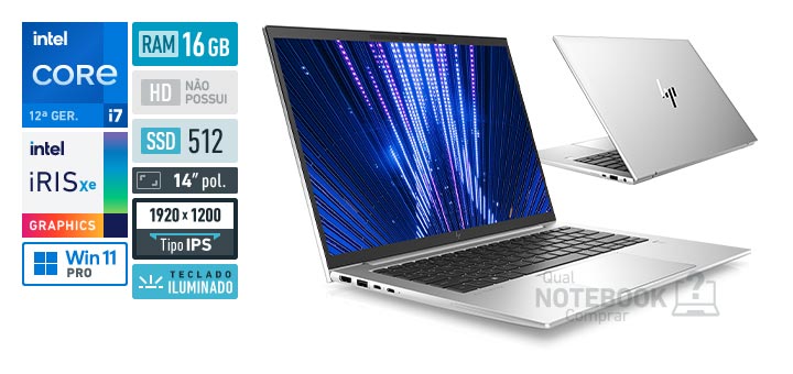 HP EliteBook 840 G9 7G9R4LA Core i7-1265U 12a geracao RAM 16 GB SSD 512 GB Tela 14-0 polegadas Full HD IPS Windows 11 Pro