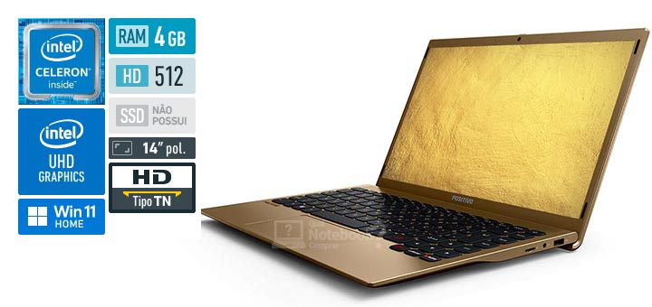 Notebook Positivo MOTION C 14 Intel Dual