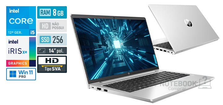 HP ProBook 440 G9 839X3LA Core i5 1235U 12a geracao RAM 8 GB SSD 256 GB Tela 14-0 polegadas HD SVA Windows 11 Pro