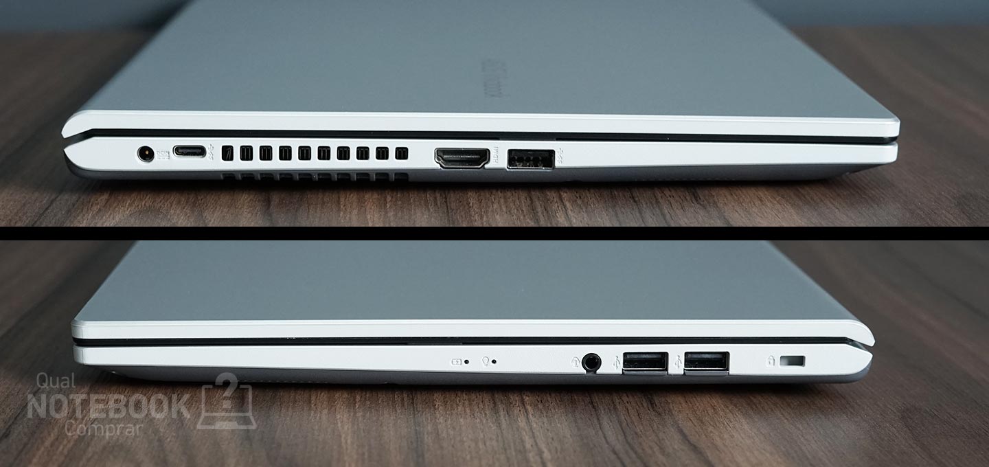 ASUS VivoBook 15 X1500EA-EJ3671 - Detalhes das portas e conexoes do notebook
