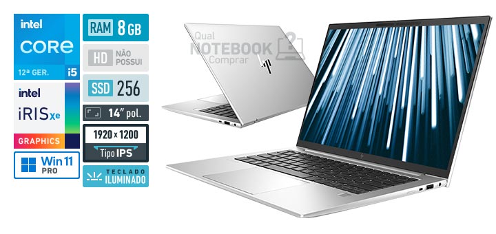 HP EliteBook 840 G9 7G9Q3LA Core i5 1245U 12a geracao RAM 8 GB SSD 256 GB Tela 14-0 polegadas WUXGA 1920 x 1200 px IPS Windows 11 Pro