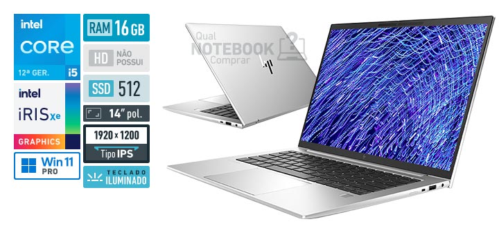 HP EliteBook 840 G9 8B3A6AT Core i5 1245U 12a geracao RAM 16 GB SSD 512 GB Tela 14-0 polegadas WUXGA 1920 x 1200 px IPS Windows 11 Pro