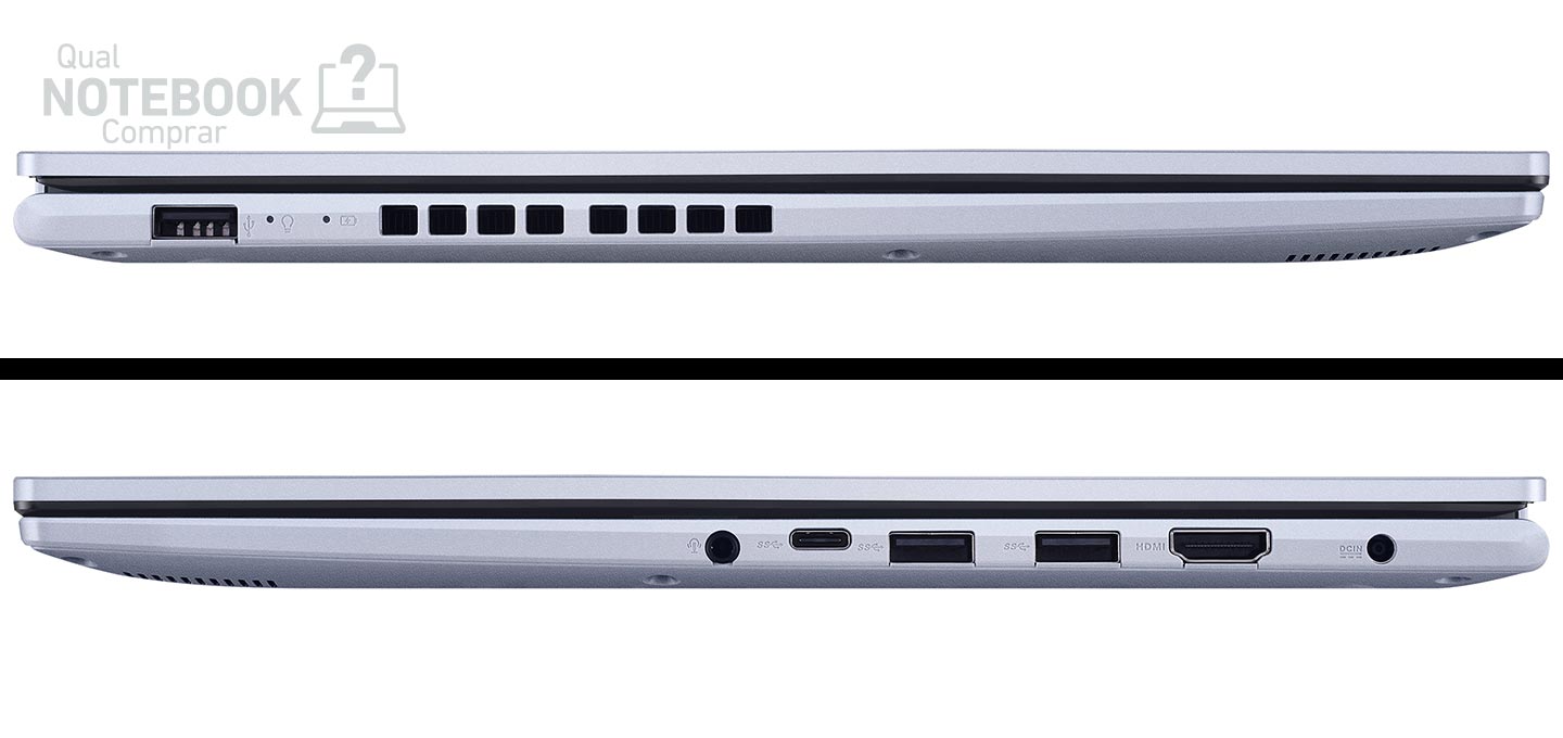 ASUS VivoBook 15 X1502ZA Notebook Intermediario de 15-6 polegadas com CPU processador Intel de 12a geracao - Portas e conexoes