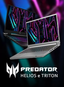Família de notebooks Acer Predator Helios e Triton gamers