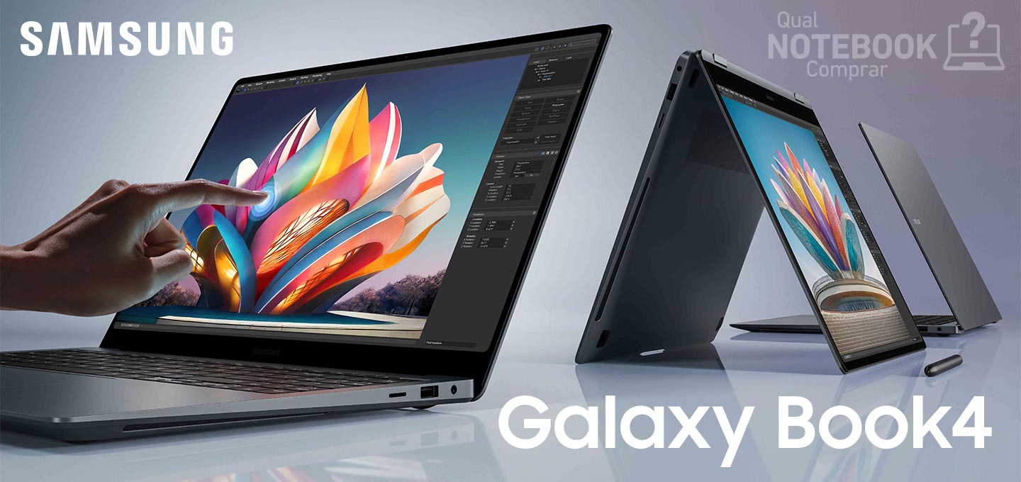 Familia de notebooks Samsung Galaxy Book4 com Intel Evo novos Intel Core Ultra Meteor Lake serie 1