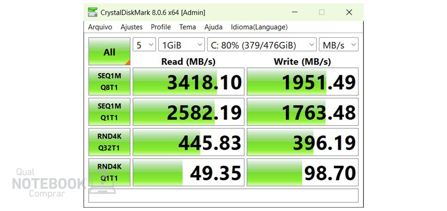 CrystalDiskMark - VAIO FE16 VJFE69F11X-B0811H