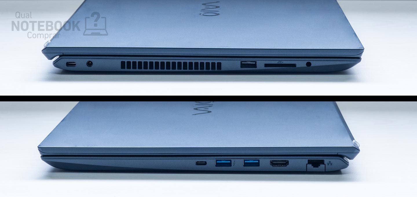 VAIO FE16 VJFE69F11X-B0811H - Portas e conexoes do notebook